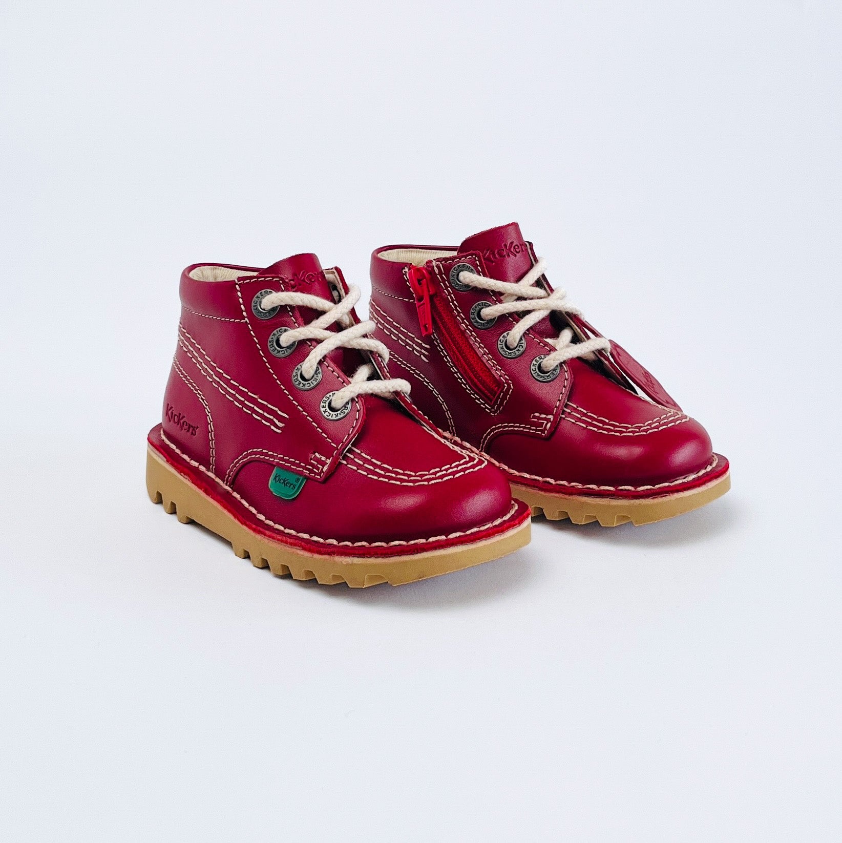 Kickers Infant Unisex Kick Hi Zip Leather Boot UK 7