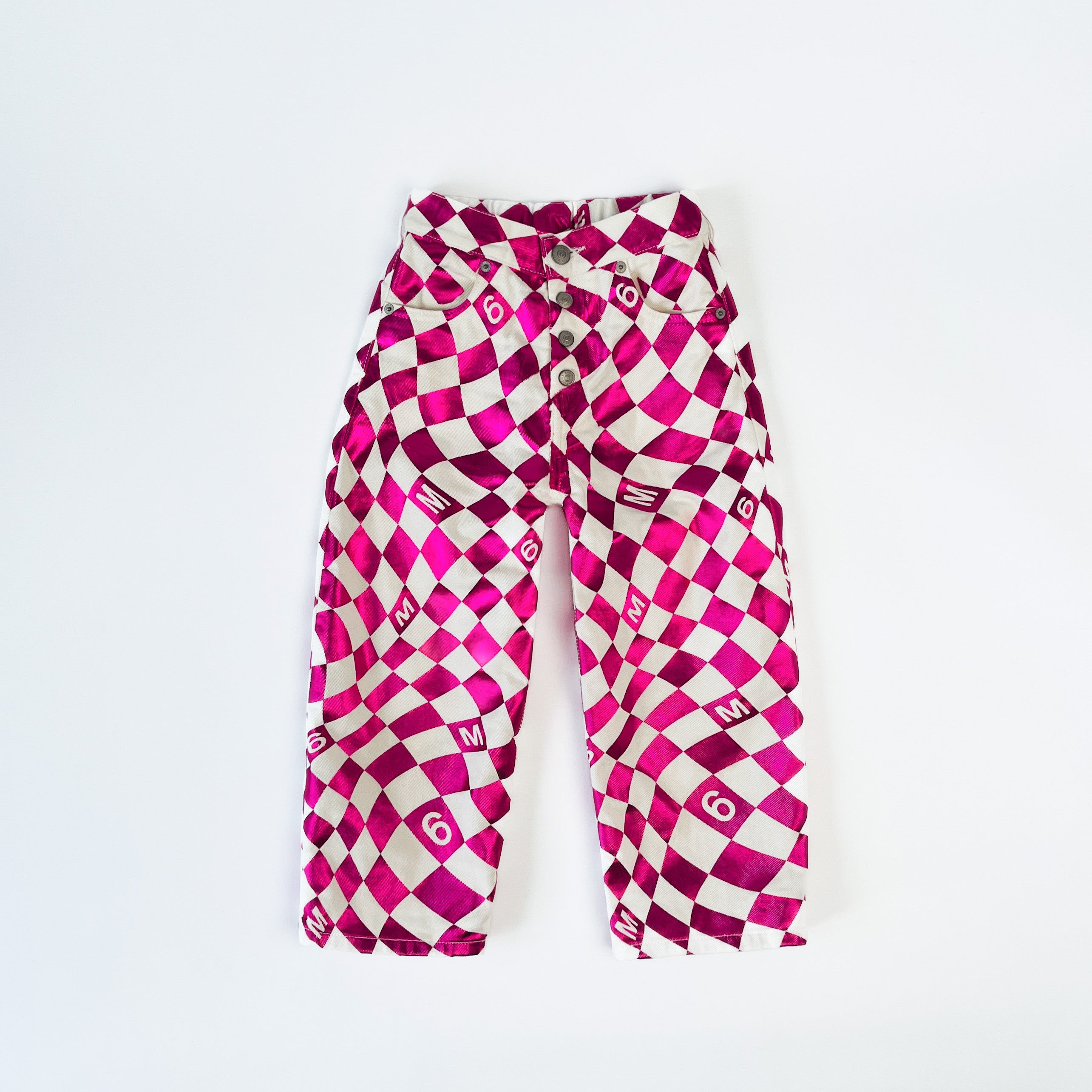 MM6 Maison Margiela Logo Two-Tone Barrel Jeans 6 Years