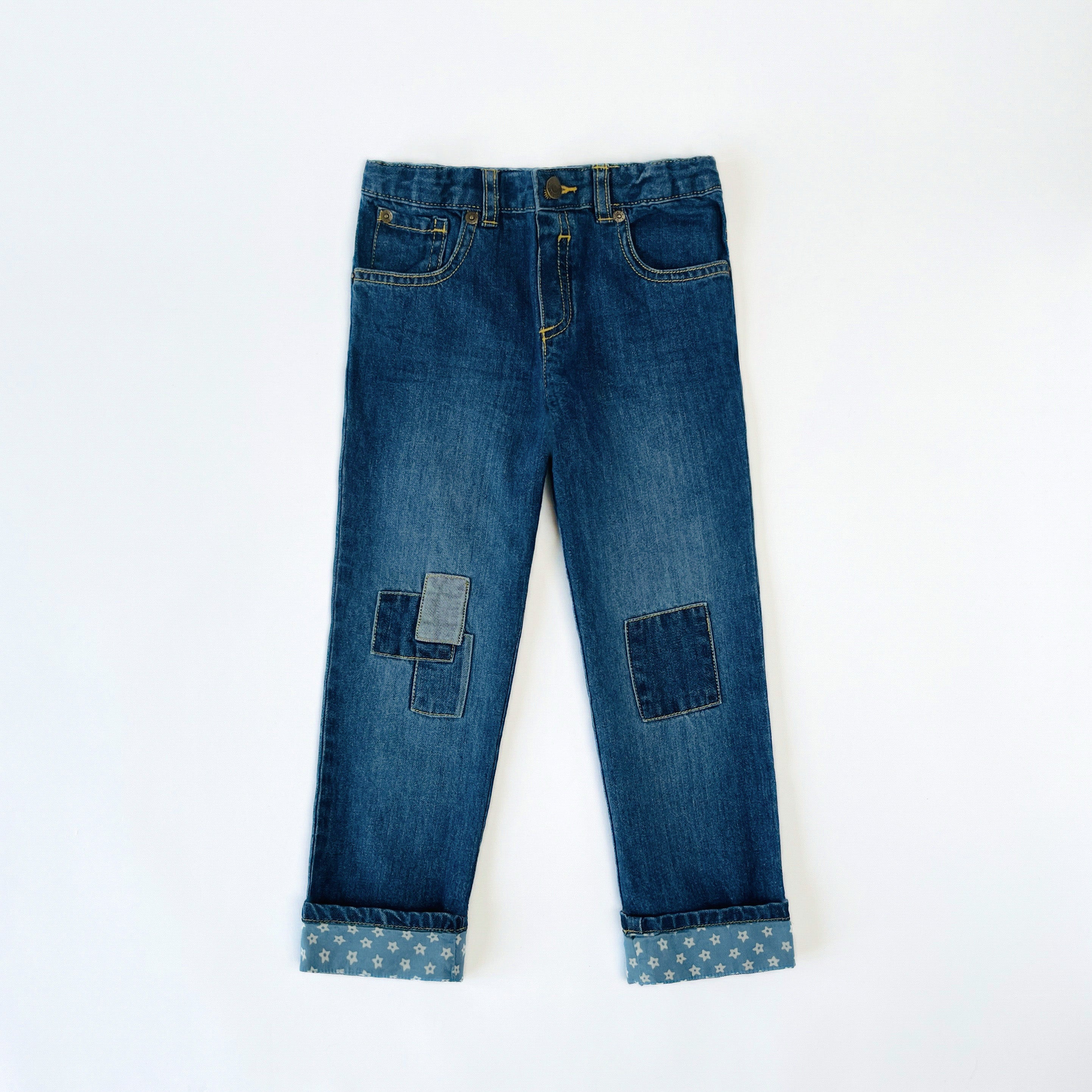 Cath Kidston Patchwork Turn-Up Jeans 4-5 Years