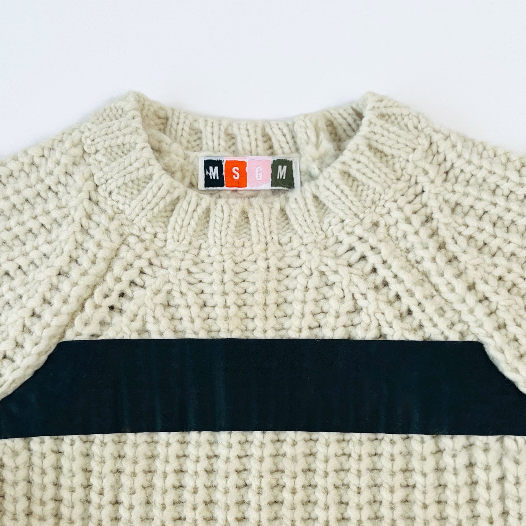 MSGM Striped Chunky Knit jumper 4 Years
