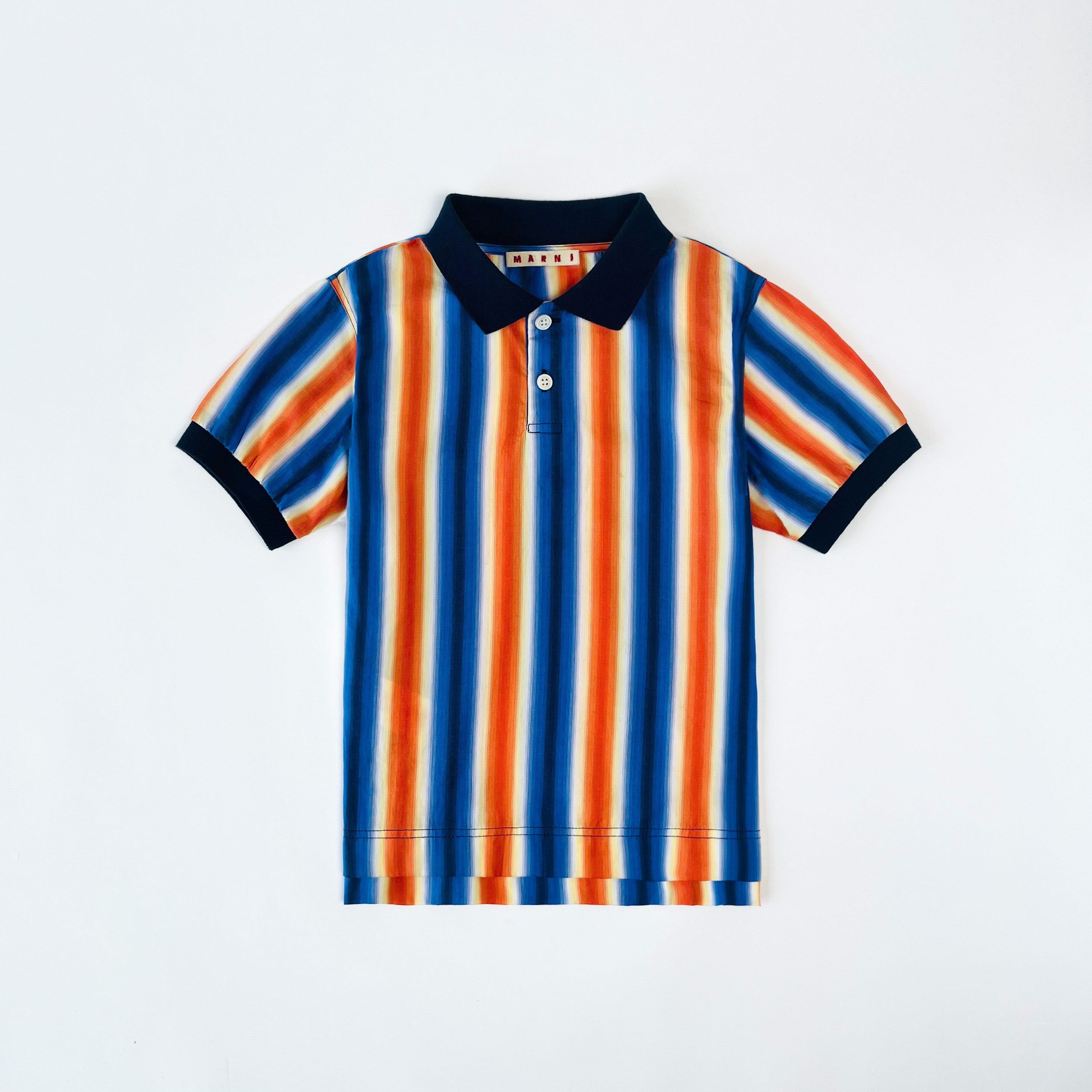 Marni Striped Cotton Polo Shirt 6 Years
