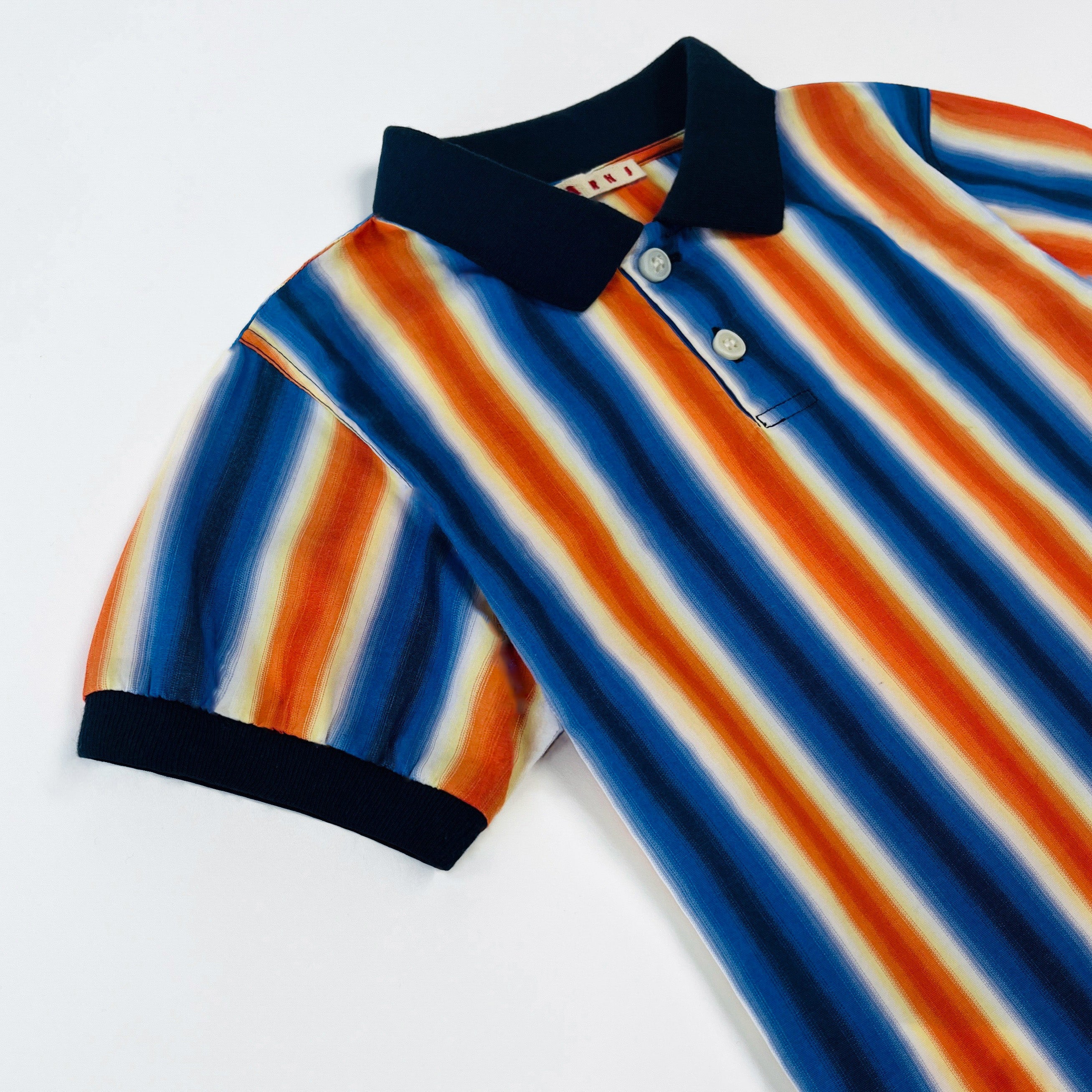 Marni Striped Cotton Polo Shirt 6 Years