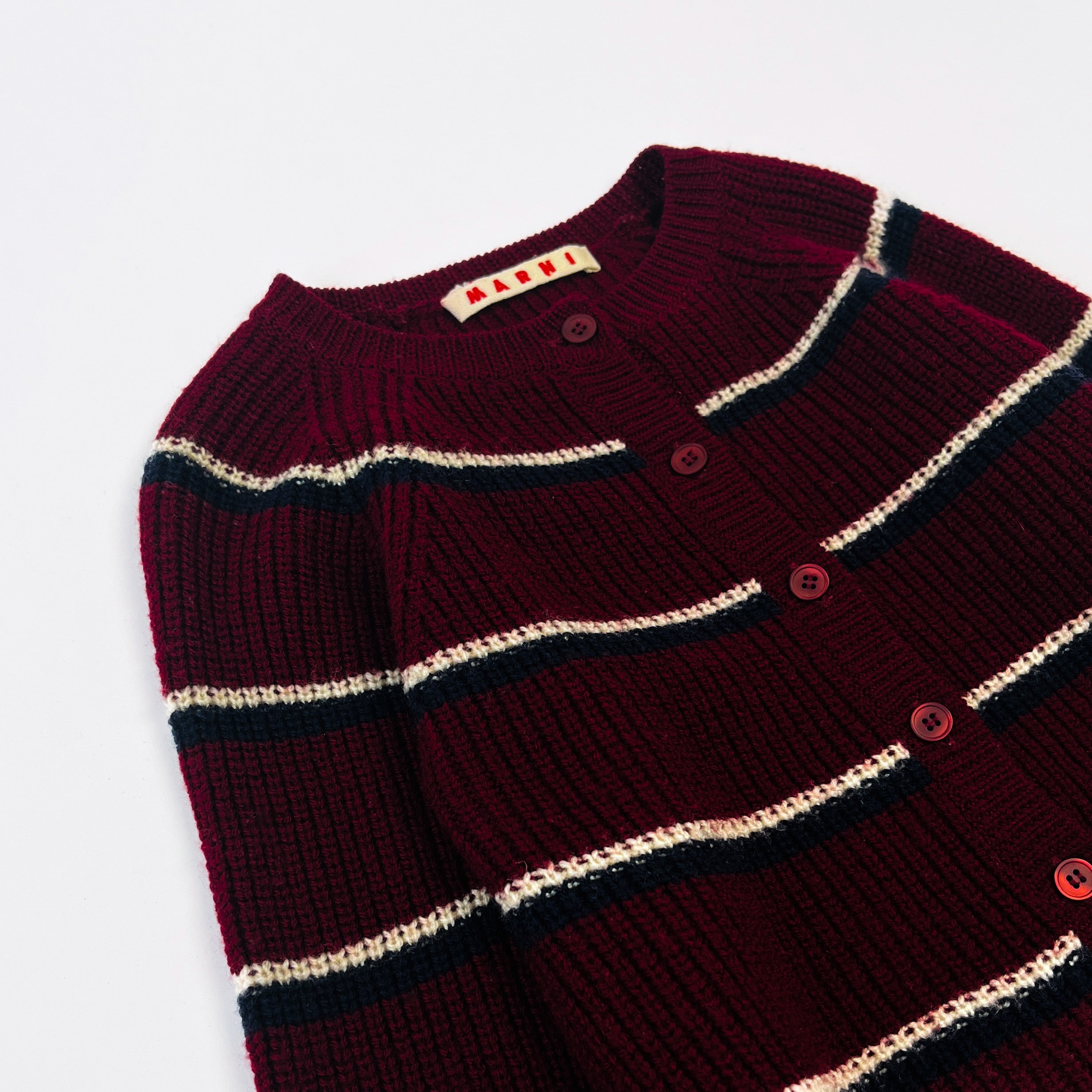 Marni Striped Rib knit Cardigan 4 Years