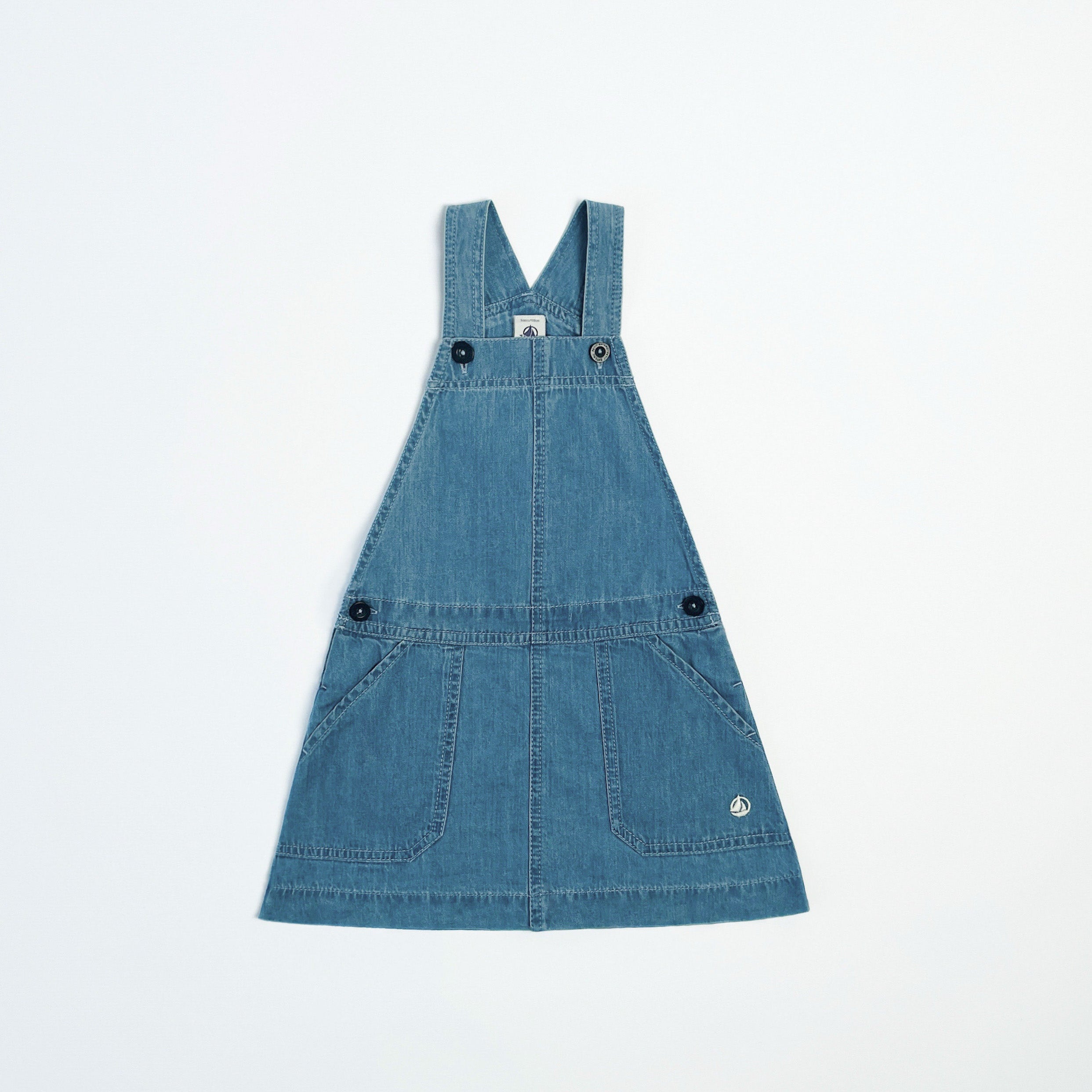 Petit Bateau Denim Pinafore Dress 5 Years