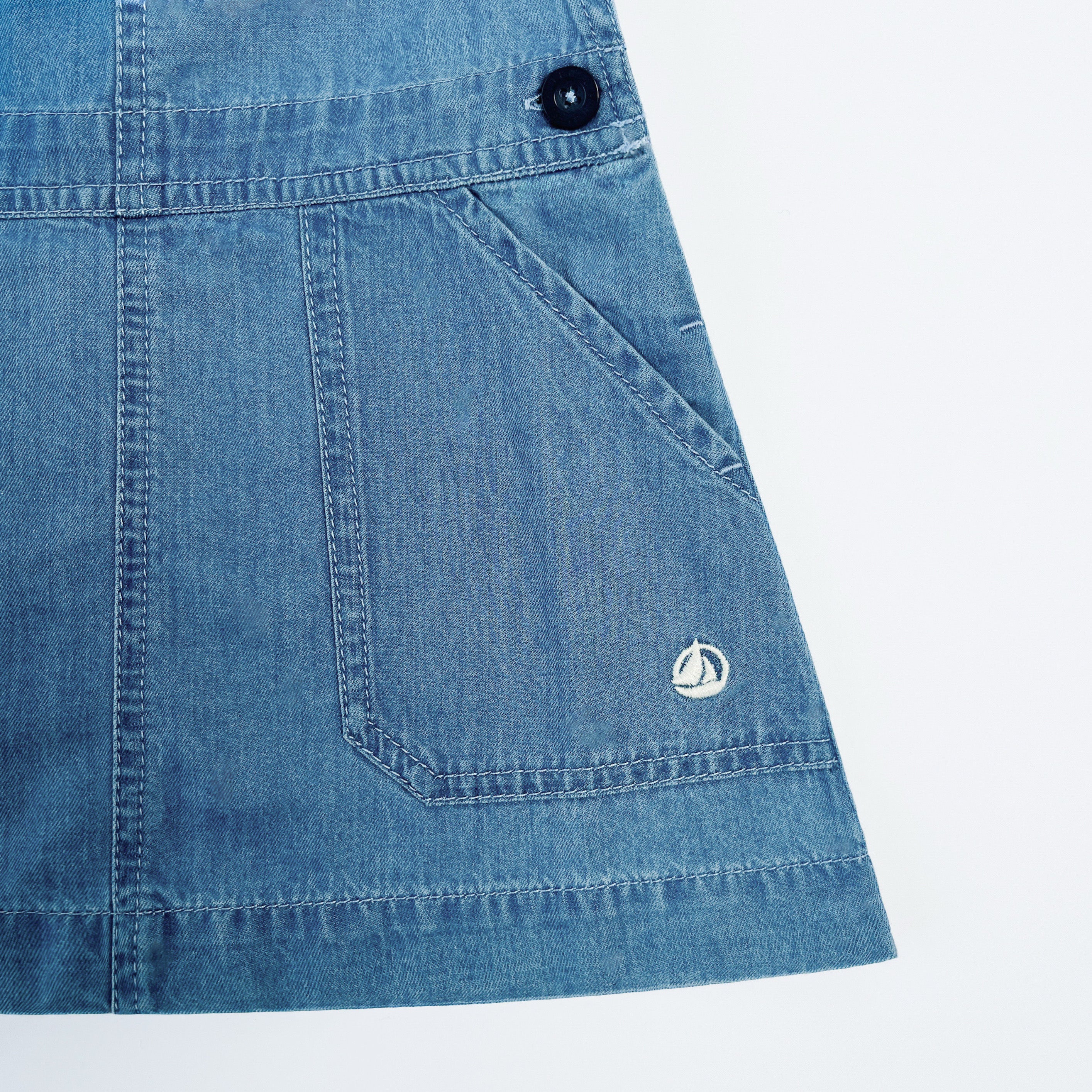 Petit Bateau Denim Pinafore Dress 5 Years