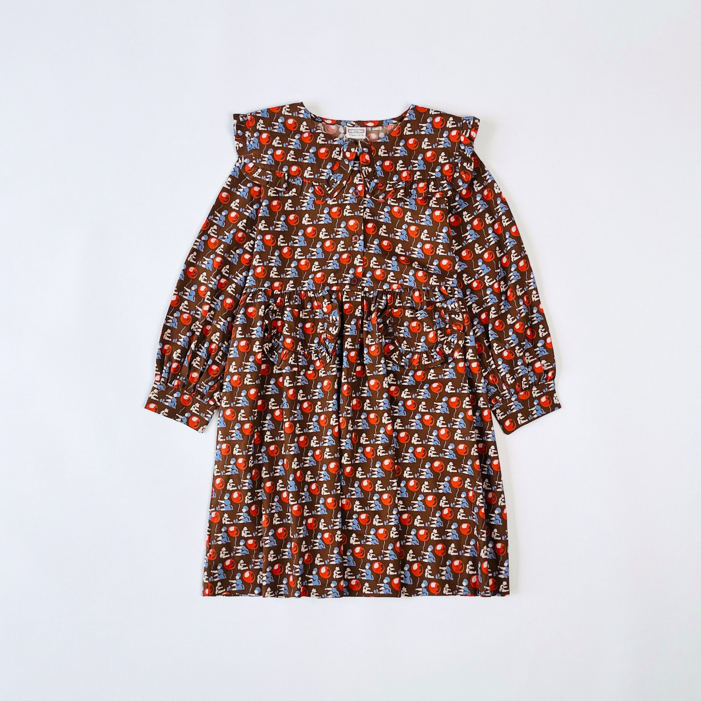 Shrimps x Label/Mix Collard Pattern Dress 6 Years