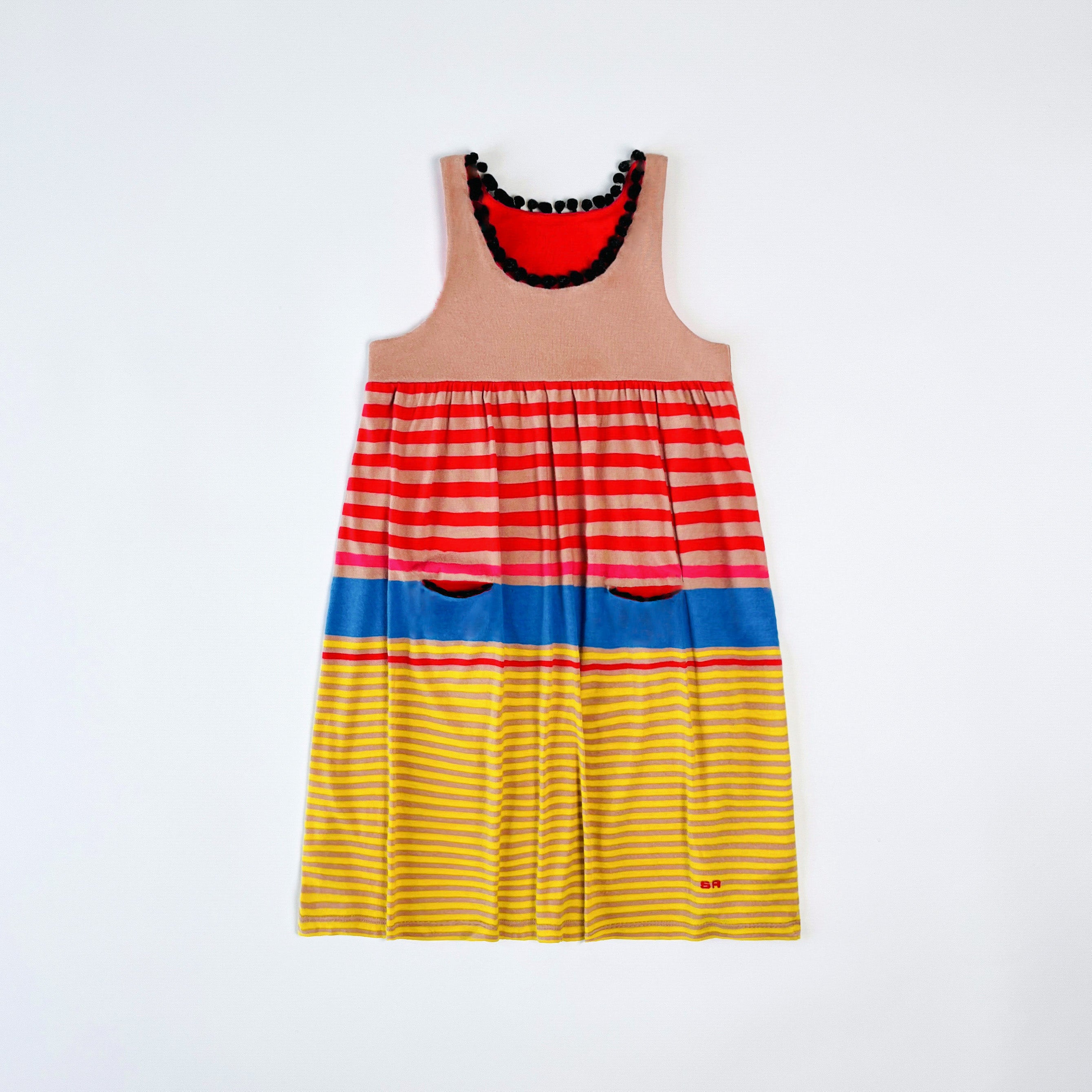 Sonia Rykiel Stripped Pom-Pom Dress 8 Years