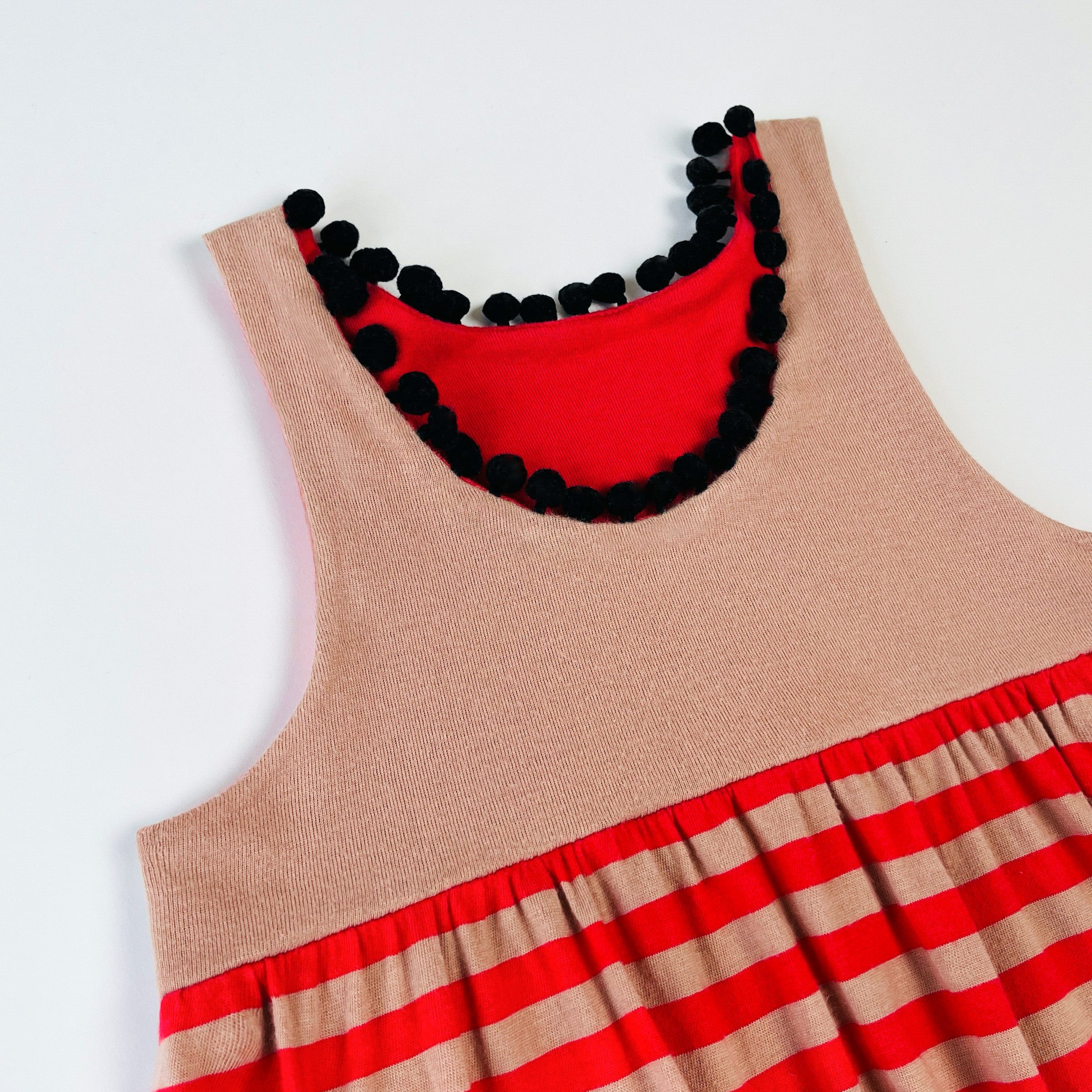 Sonia Rykiel Stripped Pom-Pom Dress 8 Years