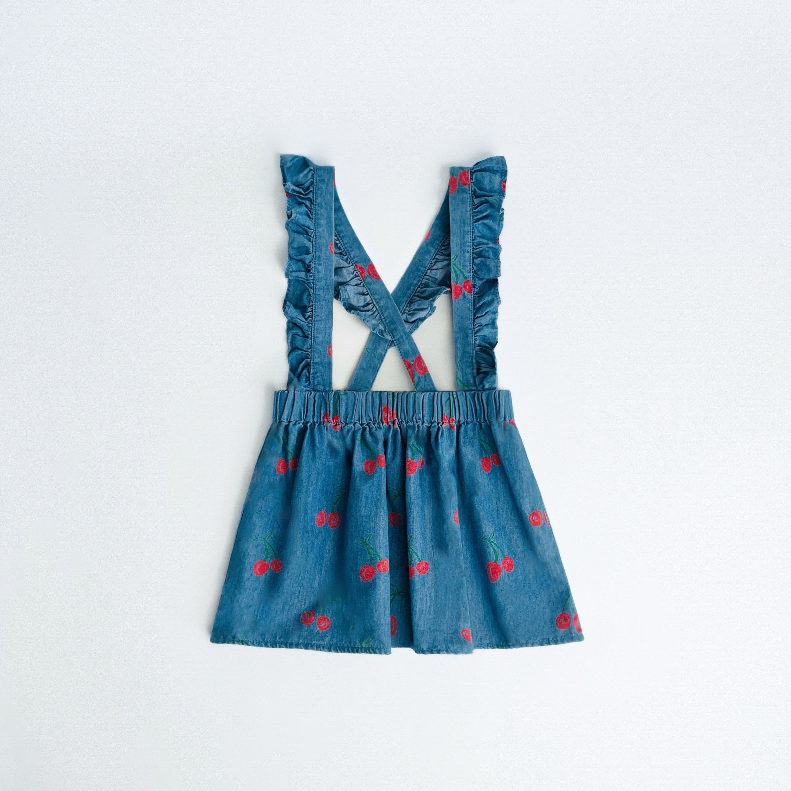Stella McCartney Kids Cherry Chambray Pinafore Dress 12 Months